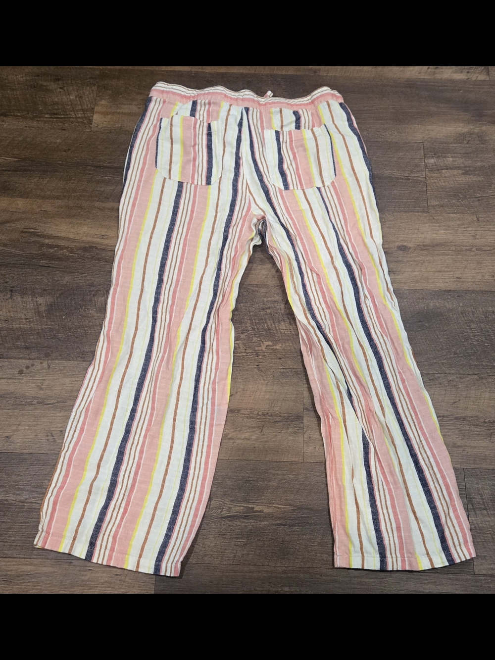 Old Navy Striped Multicolor Linen Blend Lounge Pants - Picture 2 of 6